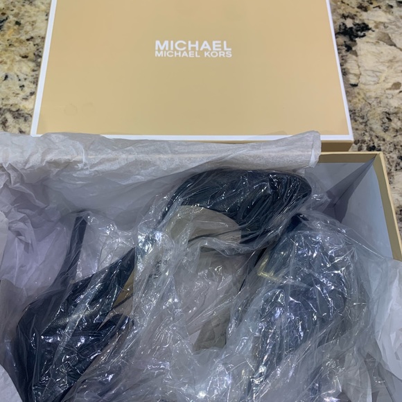 Michael Kors Black Leather Sandals - Picture 5 of 5